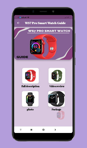 WS7 Pro Smart Watch Guide Screen 3