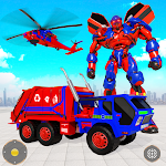 Cover Image of Download Flying Garbage Truck Robot Transform: Robot Games 22 APK