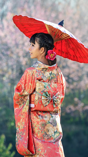 Android application japanese kimono wallpaper screenshort