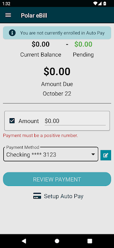 Polar eBill Screen 3