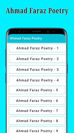 Android application Ahmad Faraz Poetry 2024 screenshort