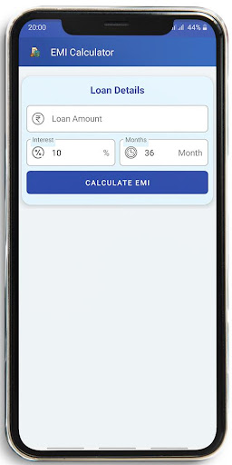 Loan EMI Calculator Screen 2