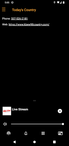 Android application KBEW 95.3 FM & 1560 AM screenshort