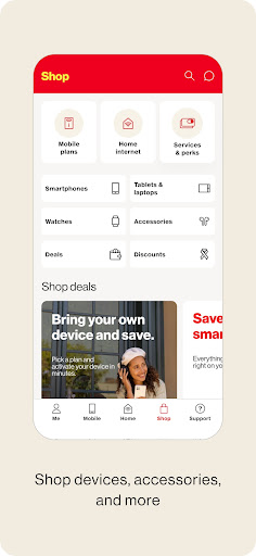 Screenshot of My Verizon