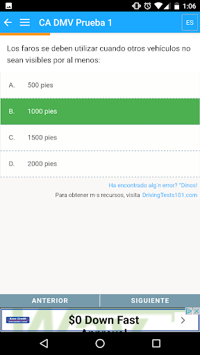 EXAMEN DE MANEJO DMV EE.UU.