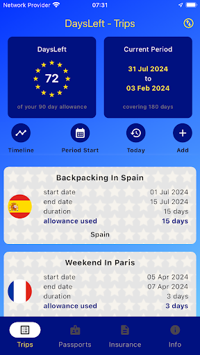 Android application DaysLeft screenshort