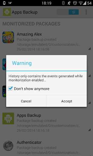 Backup manager for apps  data