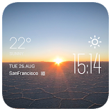 Sunrise weather widget/clock icon
