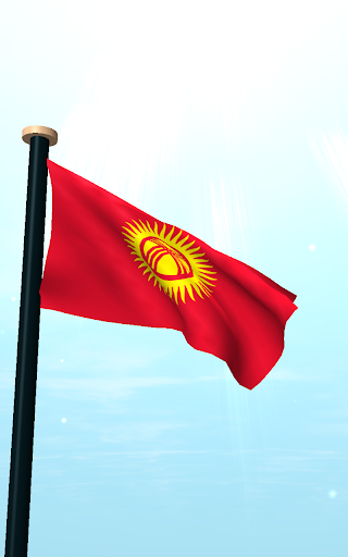 Kyrgyzstan Flag 3D Wallpaper