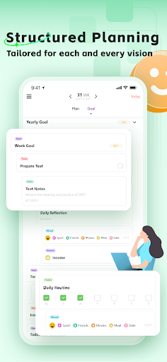 Screenshot of Elisi - Structured planner