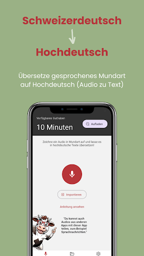 Android application Schweizerdeutsch übersetzen screenshort