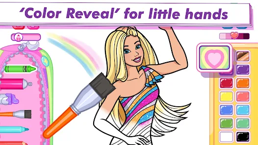 Coloring Creations Game, on Play.Barbie.Com