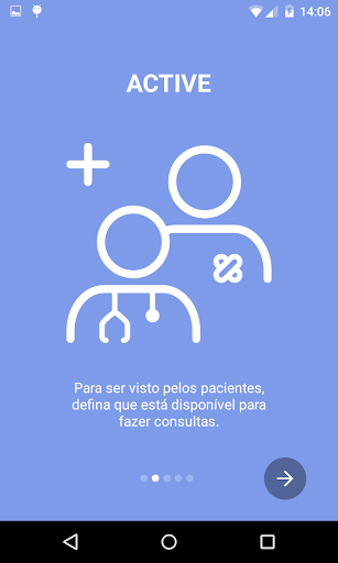 Android application knok - exclusivo para médicos screenshort