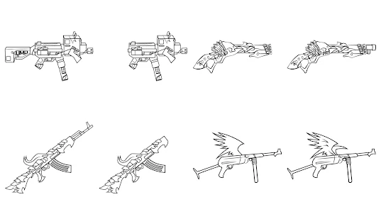 Como dibujar armas de fuego