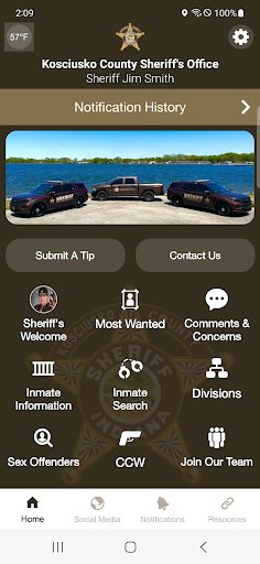 Android application Kosciusko County Sheriff screenshort