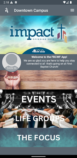 Android application FBCWF screenshort