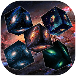 Imagen de icono 3D Galaxy Cube Live Wallpaper