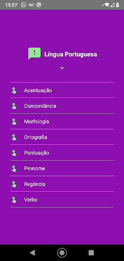 Android application Gramática Simulado screenshort