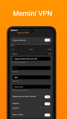 Memini VPN : Warp screenshot 5
