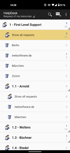 i-net HelpDesk Mobile Screen 2