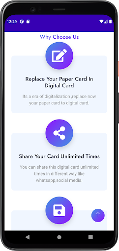 Digital Cards(Business cards) Screen 2