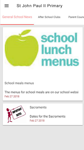 Android application St John Paul II Primary Viewpa screenshort