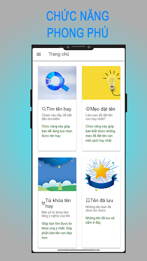 Android application 1001 Tên hay cho con screenshort