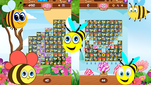 Bees Friends Pop Match3 Puzzle Screen 2
