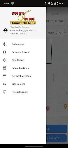 Tamworth Cabs Screen 2