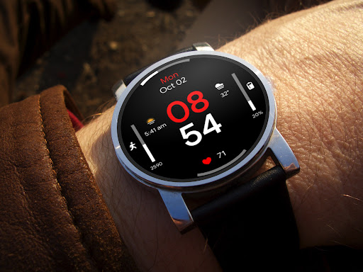 Android application Pixel Clean Watch Face screenshort
