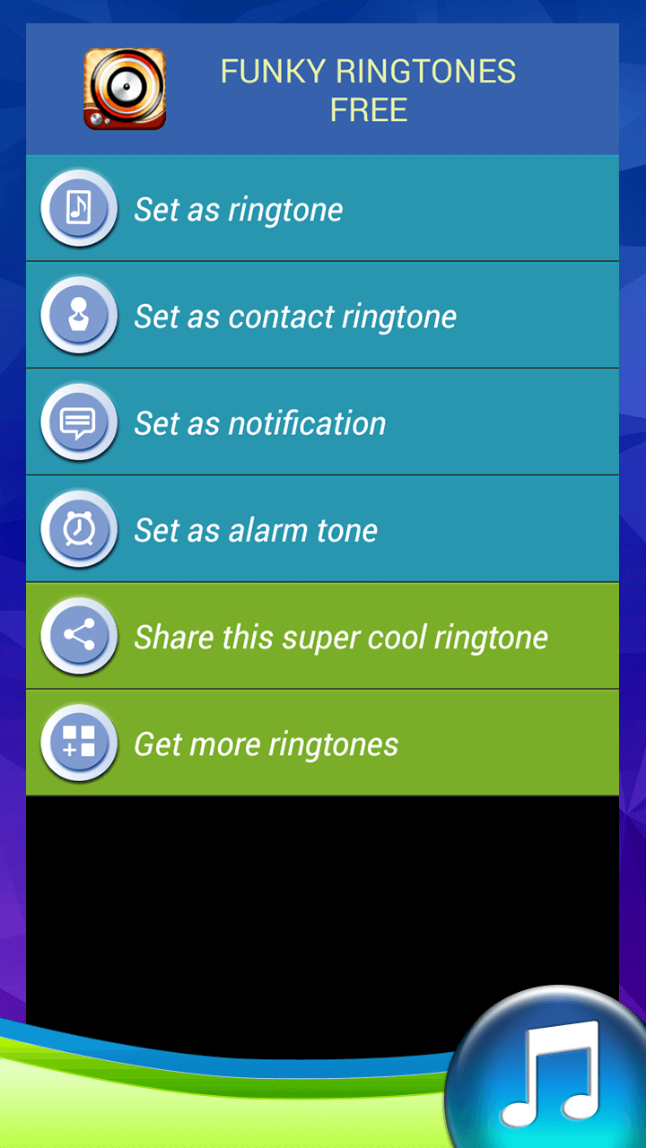 Android application Funky Ringtones Free screenshort