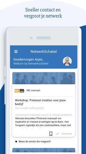 Android application NetwerkSchakel - Samen onderne screenshort