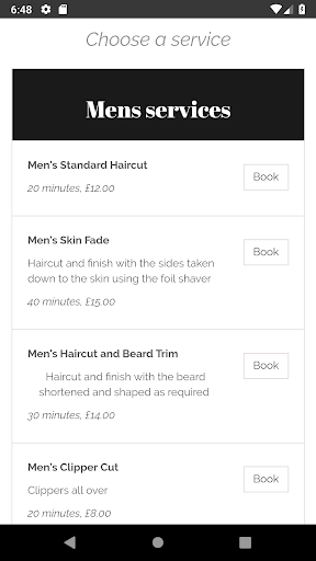 Chapel Lane Barbers Screen 2