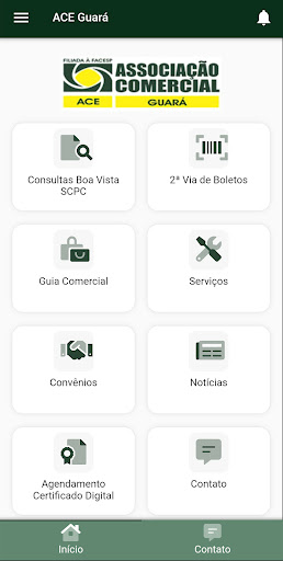 Android application ACE Guará screenshort