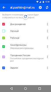 Mail.ru Календарь Screenshot