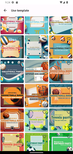 Create custom invitations Screen 2