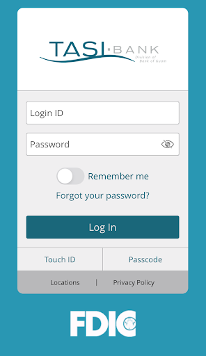 Android application TASI Bank Mobile Banking screenshort
