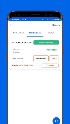 Android application e2food Store Manager screenshort