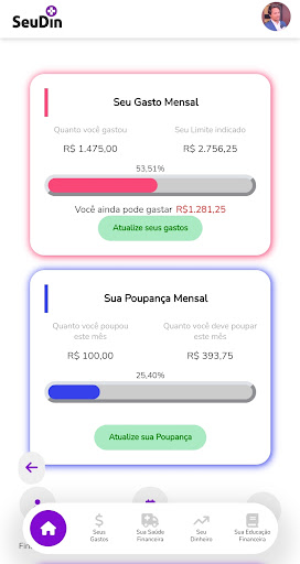 Android application SeuDin screenshort
