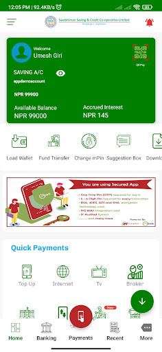 Swabhiman Mobile App Screen 2