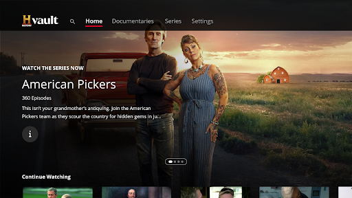Screenshot of History Vault