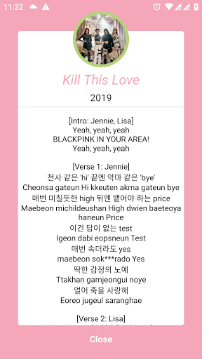 Blackpink Alarm and Songs Screen 2
