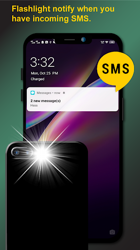 Flashlight-flash on call&SMS Screen 3