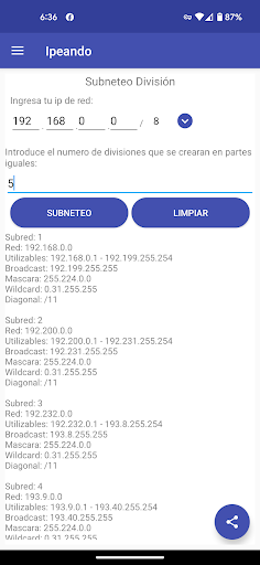 Ipeando Subneteo de Red Screen 3