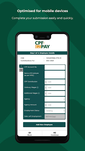 CPF EZPay Mobile Screen 2