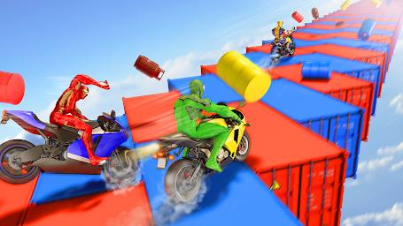 Superhero Bike Stunt GT Racing - Mega Ramp Games 2