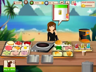 Beach Fast Food Cooking Tycoon - Screenshot 2