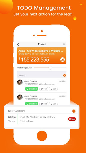 Simple Mobile CRM Test Screen 3