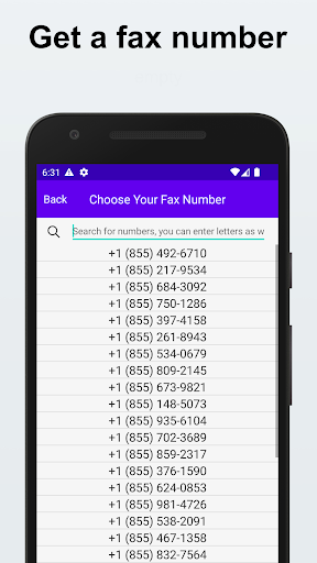 Send & Receive Fax Number Screen 3