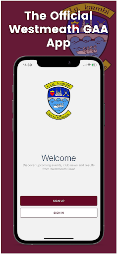 Android application Westmeath GAA screenshort